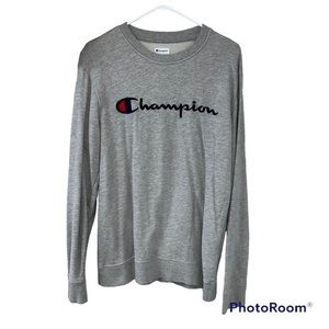 Champion Mens gray crew neck sweatshirt size medium